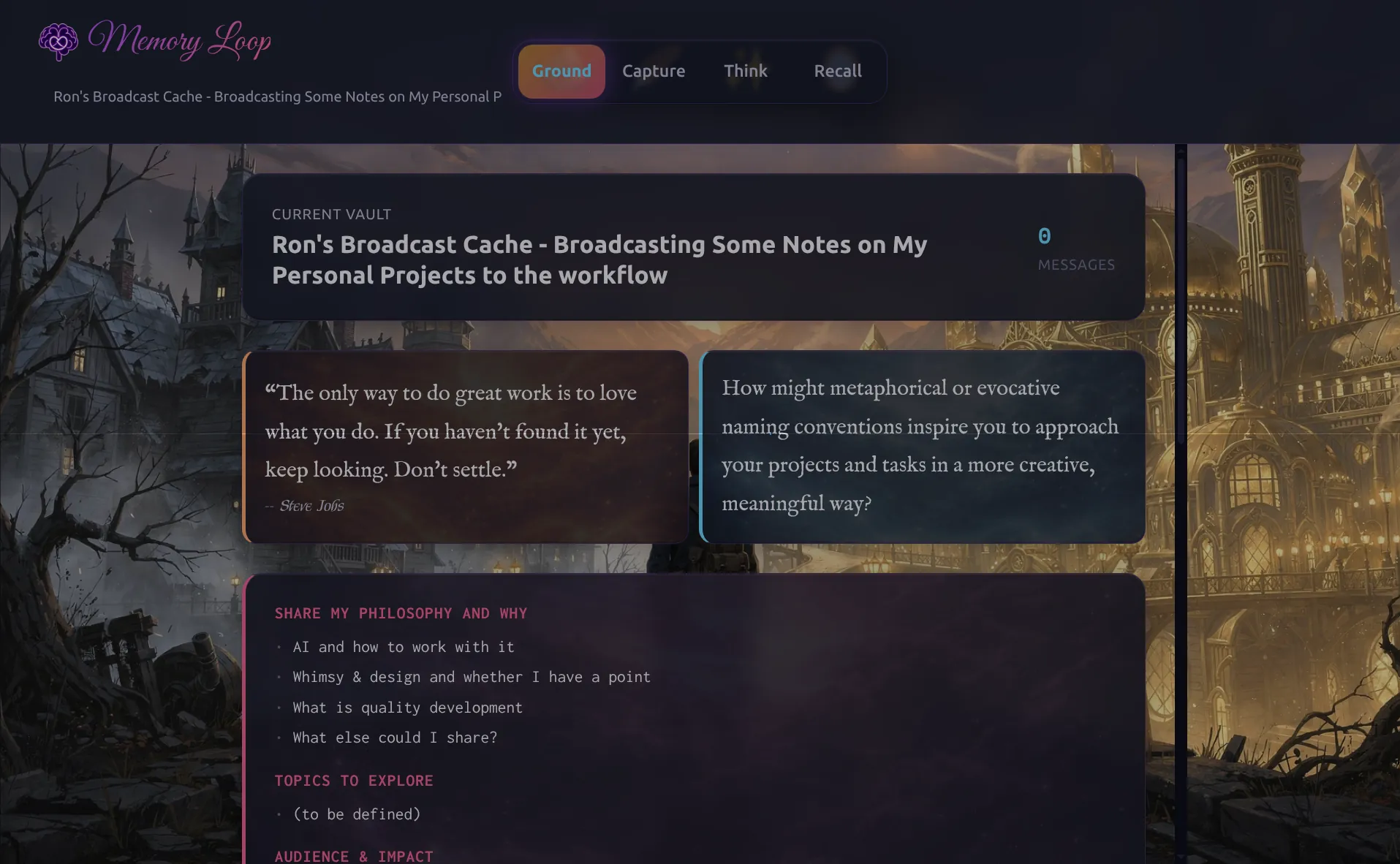 Ground - Home Dashboard